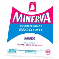 Block Medio Oficio Rayado 80 H MINERVA