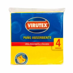 Paño absorvente 4 unid. clásica VIRUTEX